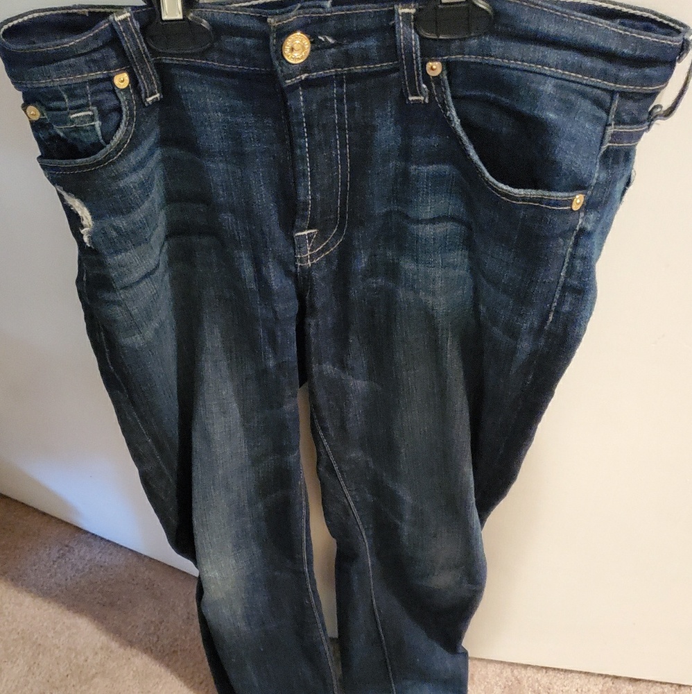 Worn skinny 7 for all mandkind jeans